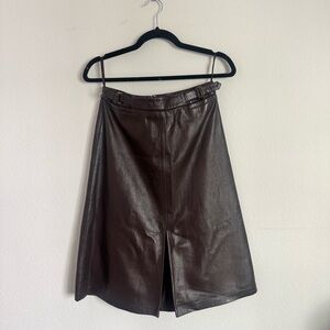 Y2K Gap Genuine Leather Skirt